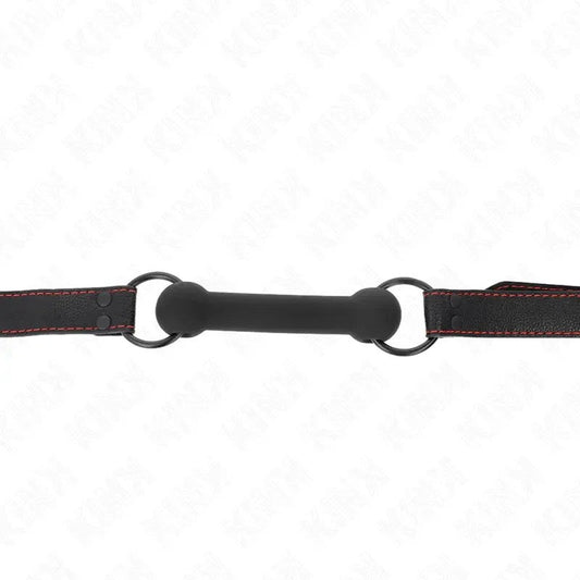 KINK–KNOCHENGAGMITKUNSTLEDERGURTSCHWARZVERSTELLBAR41-57CM
