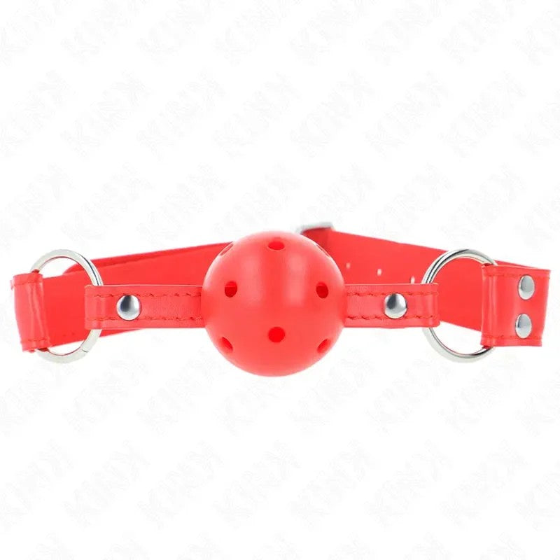 KINK–KOMPLETTERROTERHOHLBALLKNEBEL62x2CM