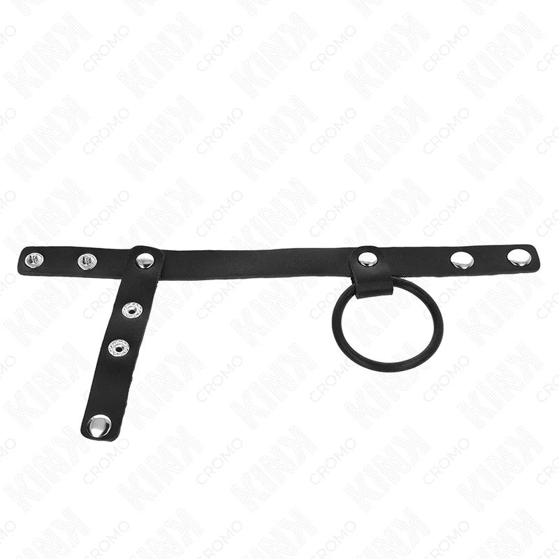KINK–PENISRINGAUSSILIKON3,8CMMITHOHEMTEILERUNDLEDERBAND22X1,5CM