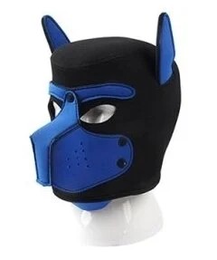KinkyPuppyNeopreneDogOnMaskBlack-Blue
