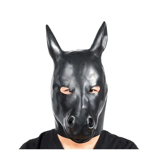 KinkyPuppyPferdekopfmaskeHorseSchwarz