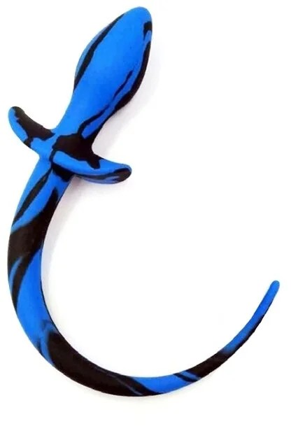 KinkyPuppySiliconeDogTailPlug7.5x3.1cmBlack-Blue