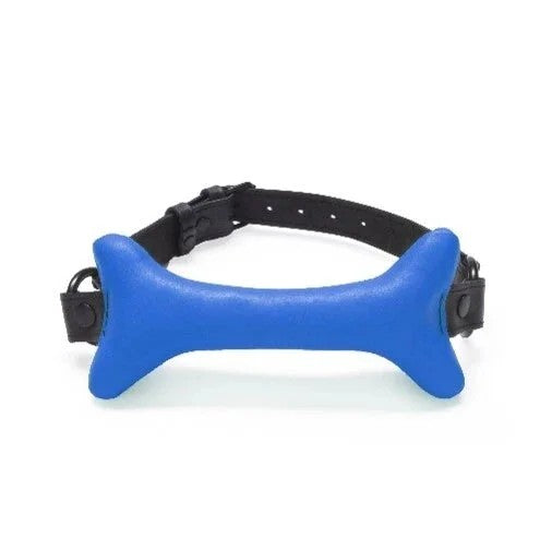 KinkySabine–Knebel„Knochen“ausLederblau