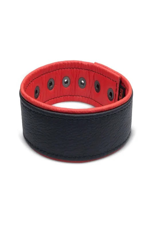 KinkySabine–weichesLederarmbandfürHerrnschwarz/rot