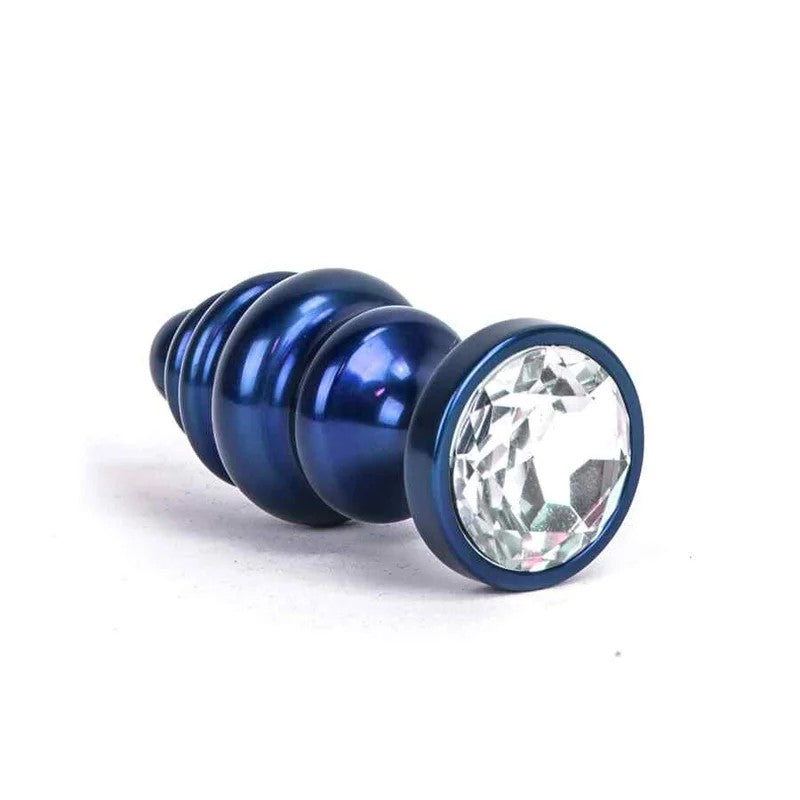 Kiotos–AluminumAlloyAnalPlug1Blue3cm