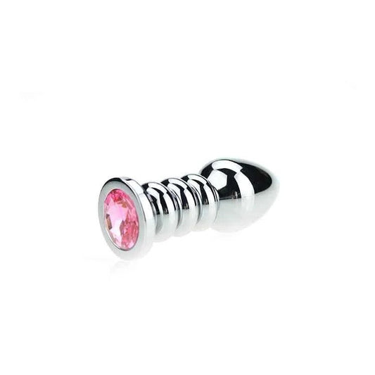Kiotos–RibbedButtplugPink3,5cm