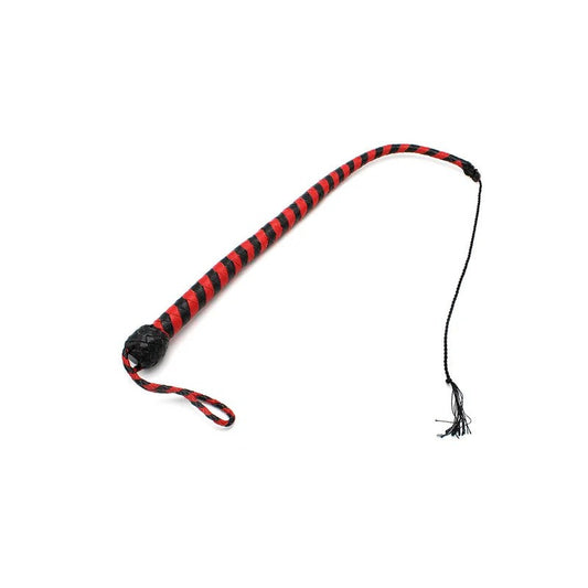 KiotosLederpeitscheSchwarz&Rot60cm