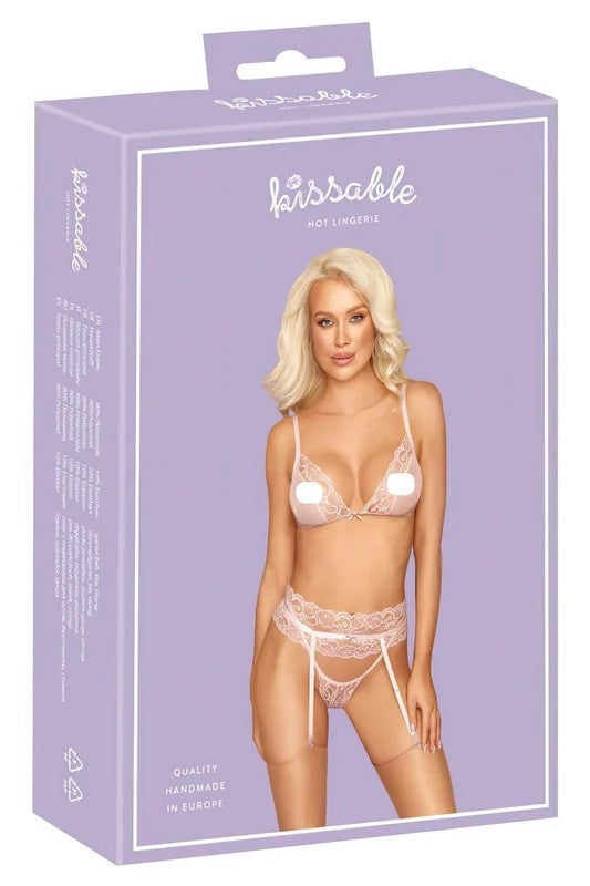 Kissable–spitzenDessous-Set(Rosa)–L/XL