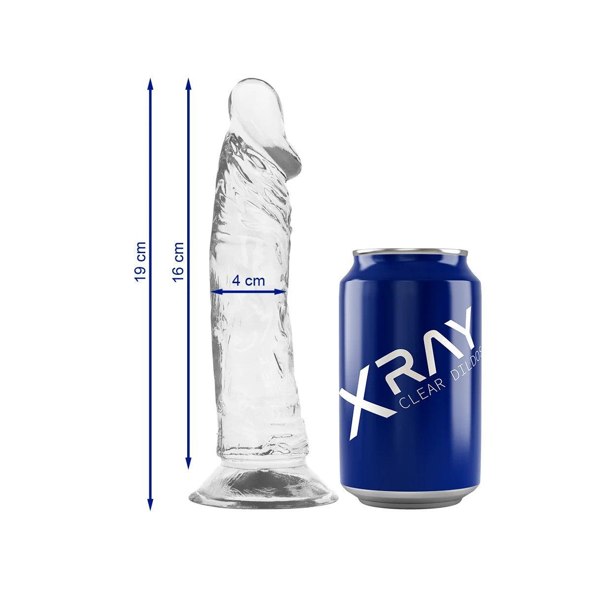 KLARERDILDO19CM-O-4CMVONXRAY