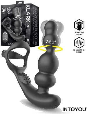 KLARK–Waving&VibratingAnalPlugwithRemote