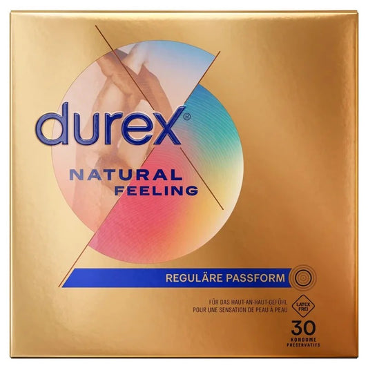 Kondome„NaturalFeeling“mitGleitgelbeschichtung–latexfrei(Ø56mm/30Stk.)vonDurex