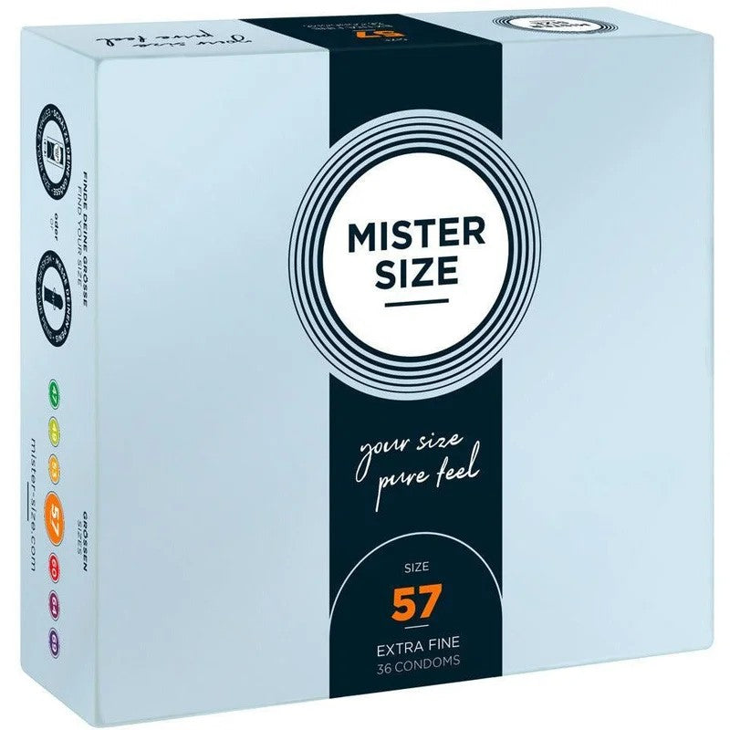KondomeausNaturkautschuklatex–extrafein&gefühlsecht(Ø57mm/36Stk.)vonMisterSize