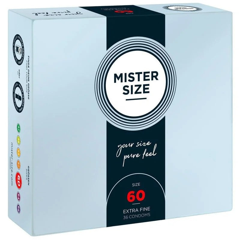 KondomeausNaturkautschuklatex–extrafein&gefühlsecht(Ø60mm/36Stk.)vonMisterSize