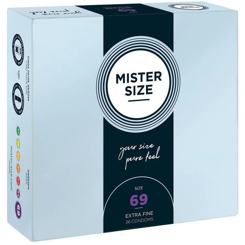 KondomeausNaturkautschuklatex–extrafein&gefühlsecht(Ø69mm/36Stk.)vonMisterSize