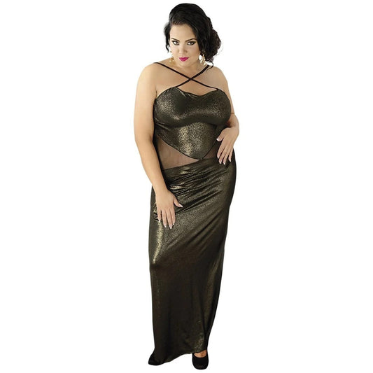 LANGESGOLDENESWETLOOK-KLEIDC/4001VONANDALEA