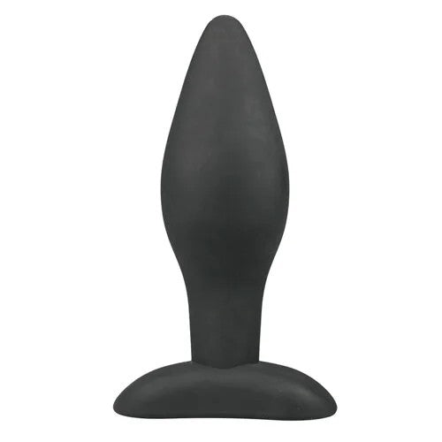 LargeBlackSiliconeButtplug4,5cm