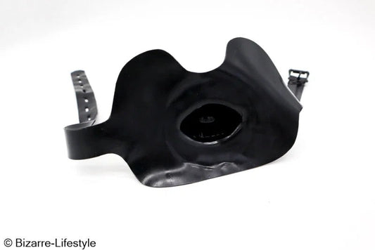 Latexgagharnesswithanatomicalmouthlininguniblackblacklockablewithoutlocks