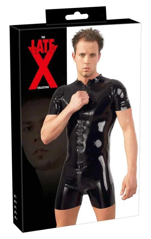 LatexHerrenKurzoverallS–2XL