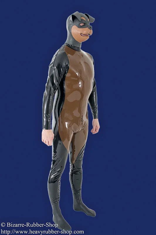 Latexsuitforpetswithzipshoulder,Rottweilera.Dobermanpinscher