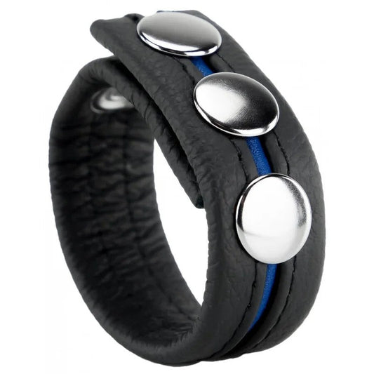LeatherCockringBlue