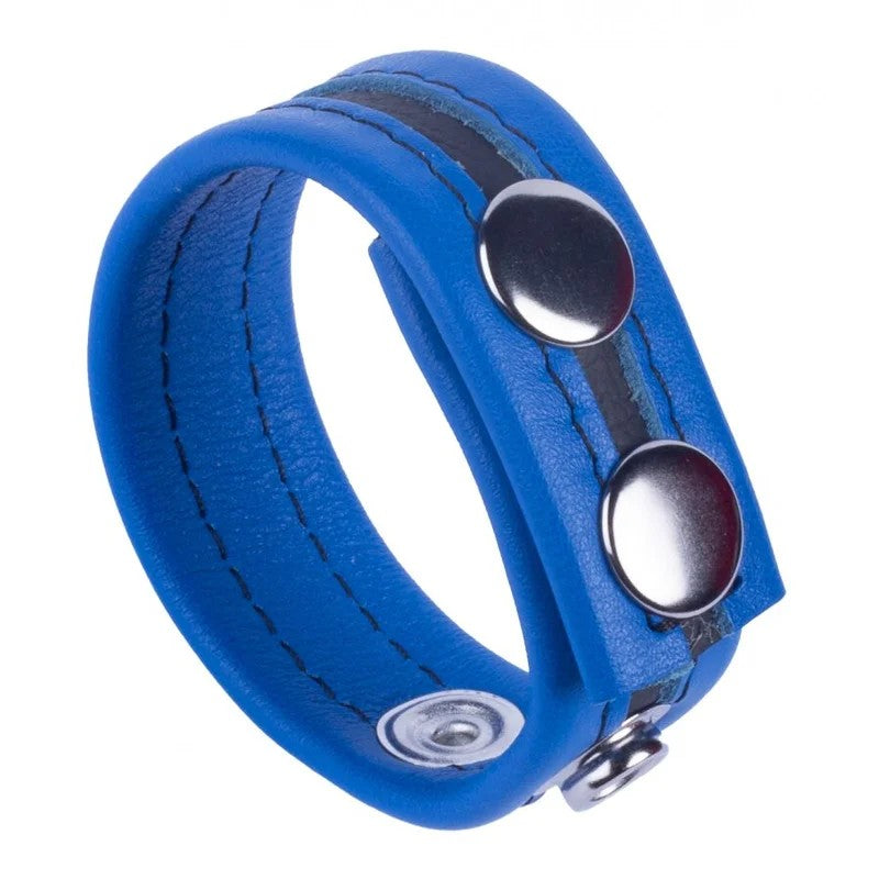 LeatherCockringTippyBlue