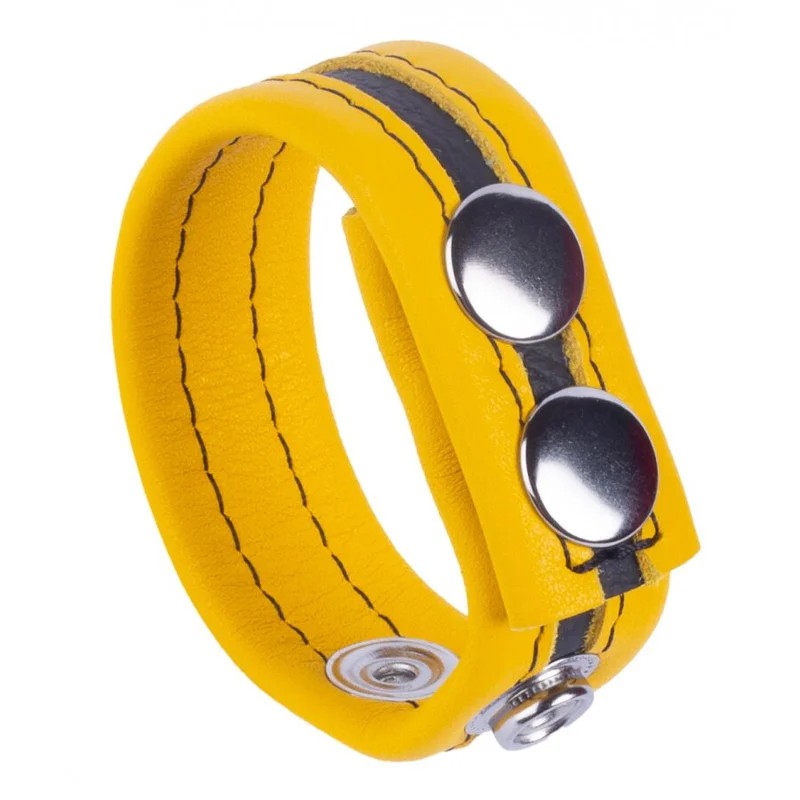 LeatherCockringTippyYellow
