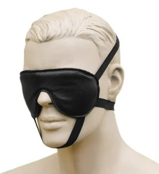 Leder-AugenmaskeRindnappablack