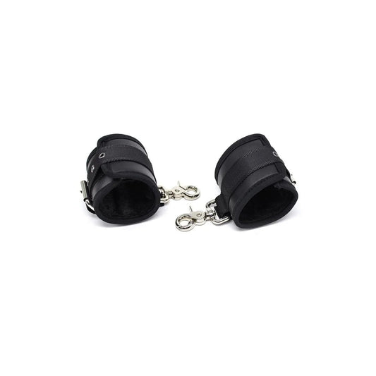 LEDERHANDSCHELLENMITGROSSENRINGEN,SCHWARZVONLATETOBEDBDSMLINE