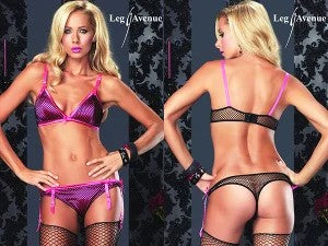 LegAvenue–SatinBHundTangafuchsia/schwarz81299