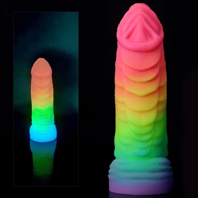 LeuchtenderDrachenmonster-Dildo-Buttplug–Farbenfroher,realistischerAnaldildoausSilikon