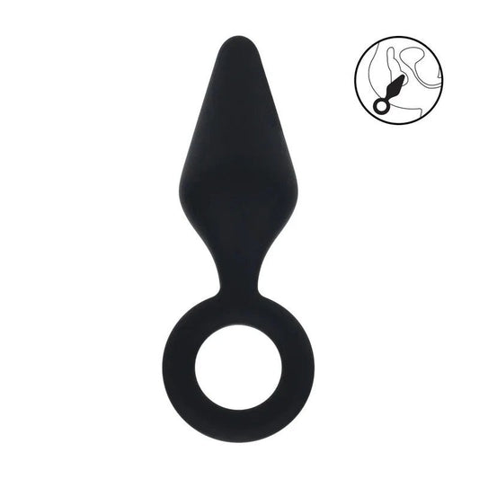 Levelz–AnalplugmitSchlaufeMschwarz