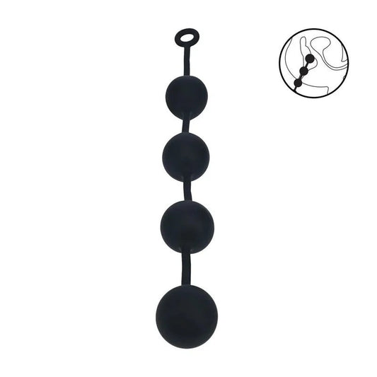 Levelz–XXLAnalkettemit4Silikon-Kugeln60mm