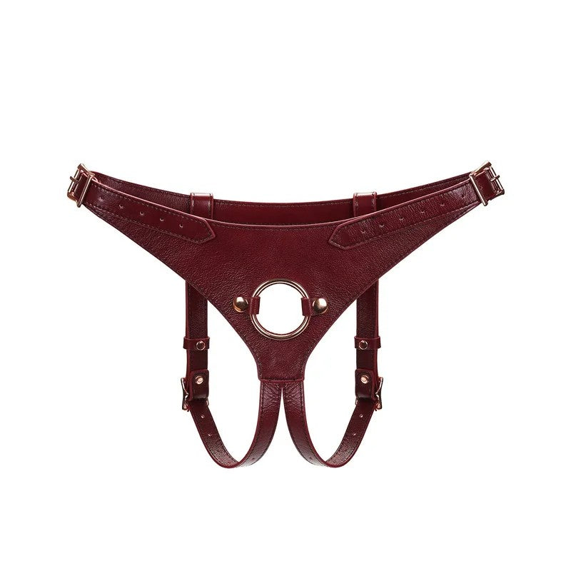 LiebeSeeleWineRed–StrapOnHarness