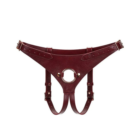 LiebeSeeleWineRed–StrapOnHarness
