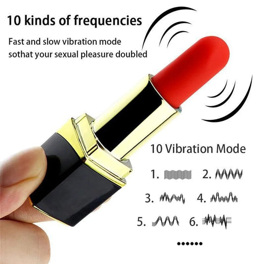 Lippenstift-Kugelvibrator–10vibrierenderG-Punkt-Klitoris-Stimulator,SexspielzeugfürFrauen