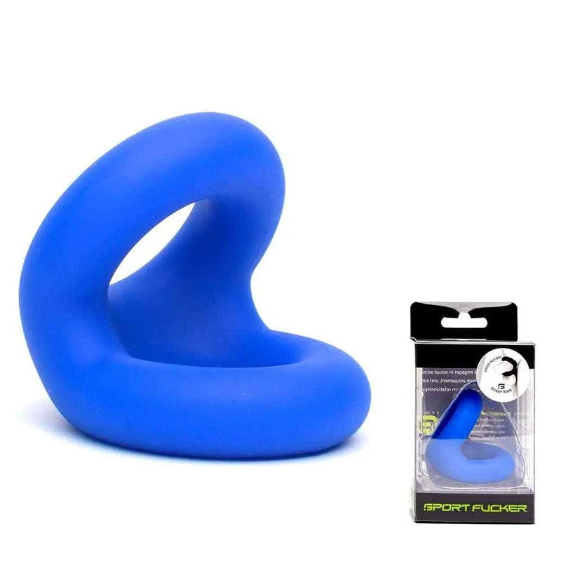 LiquidSiliconeRugbyRingBlue