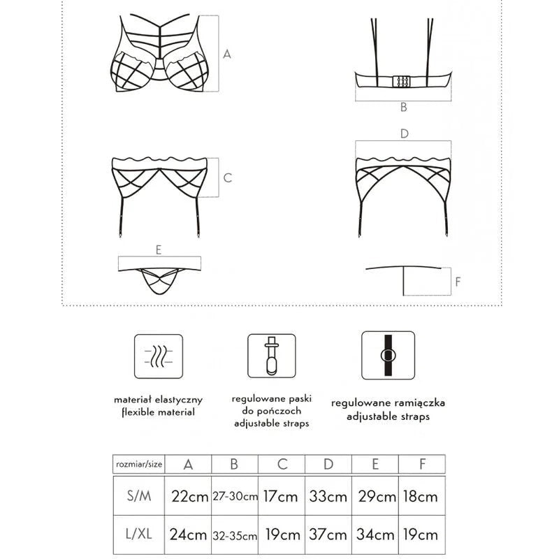 LIVCOCORSETTIFASHION–SOLEDADLC20217BH+HÖSCHE+STRUMPFGÜRTELL/XL