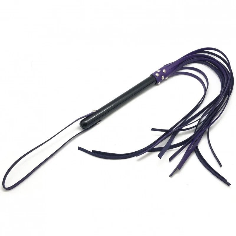 LongLeatherSwiftwithWoodenHandle80cmPurple-Black
