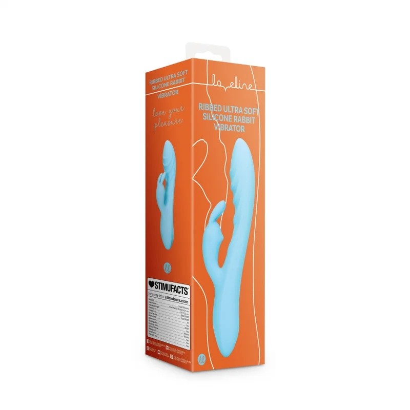 loveline–RibbedUltraSoftSiliconeRabbitVibrator