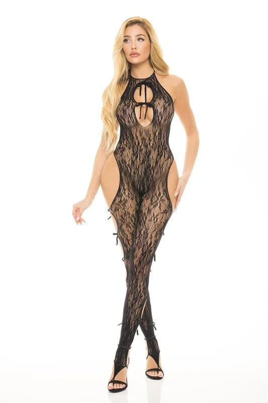 LoveMeHarderBodystockingBlack,OS