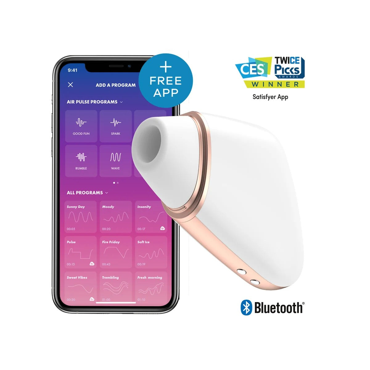 LOVETRIANGLESTIMULATOR&VIBRATORWEISSVONSATISFYERCONNECT