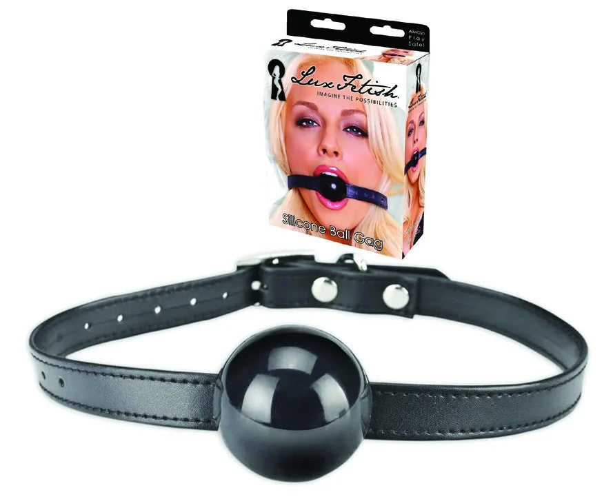 LUXFETISHSiliconeBallGagblack