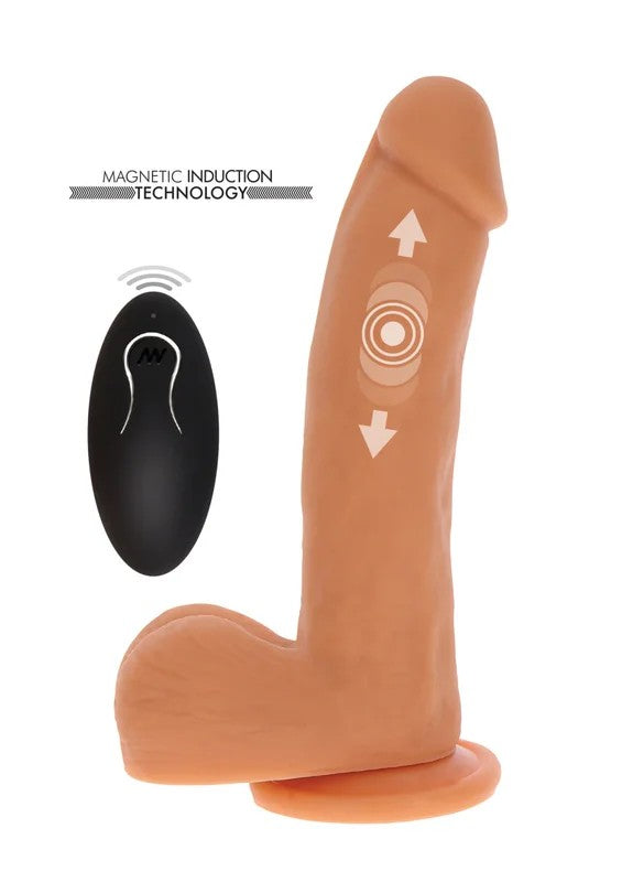 MagneticPulseTrustingDildoLightskintone16cm