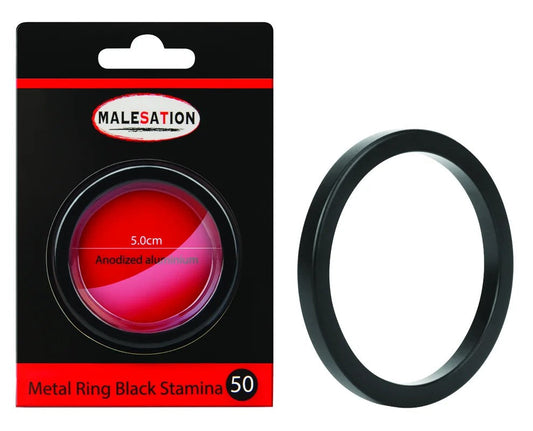 MALESATIONMetalRingBlackStamina50