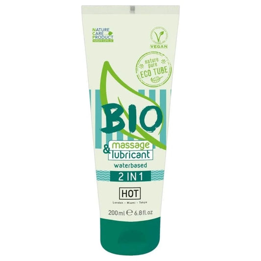 Massage-&Gleitgel»HOTBIOwaterbased2in1«,100%biologisch,200ml