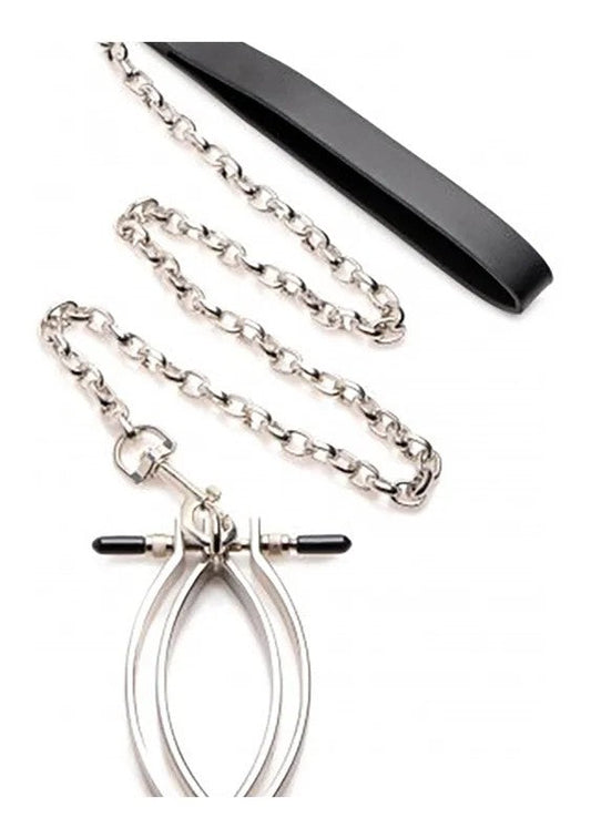 MasterSeriesPussyTuggerAdjustablePussyClampwithLeash