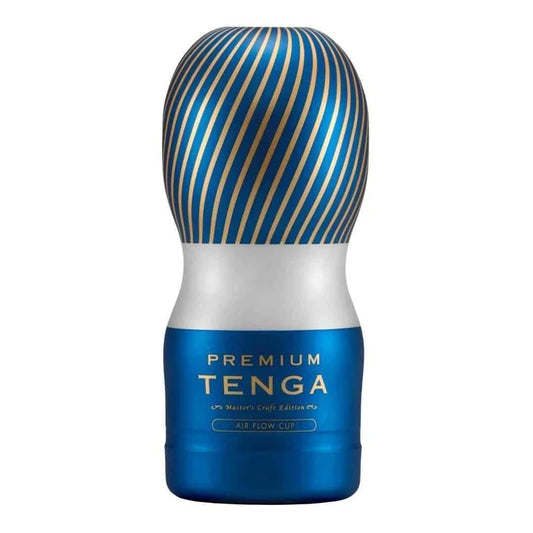 Masturbator„TENGAAirFlowCup“mitstrukturiertemInnenleben&Gleitgelprobe–15.5cm(blau)