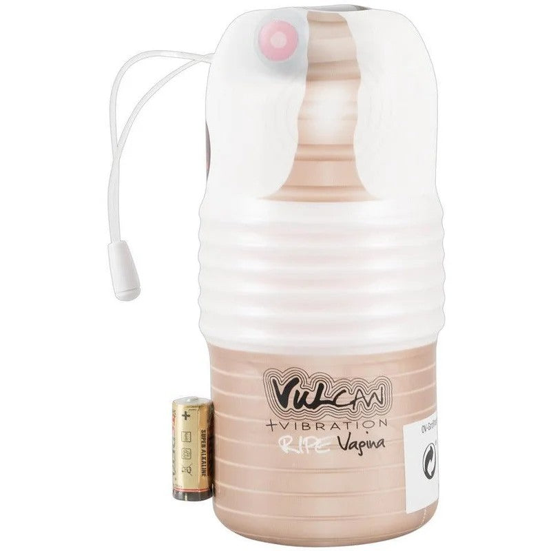 Masturbator„VulcanRipeVaginaVibrating“mitMinivibrator&Real-Feel-Reizstruktur–15cm(hautfarbenhell)