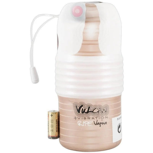 Masturbator„VulcanRipeVaginaVibrating“mitMinivibrator&Real-Feel-Reizstruktur–15cm(hautfarbenhell)