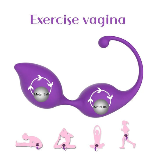 MedizinischerSilikon-Kegelball–vibrierendesHöschenmitMetallball,vaginaleStraffungsübung